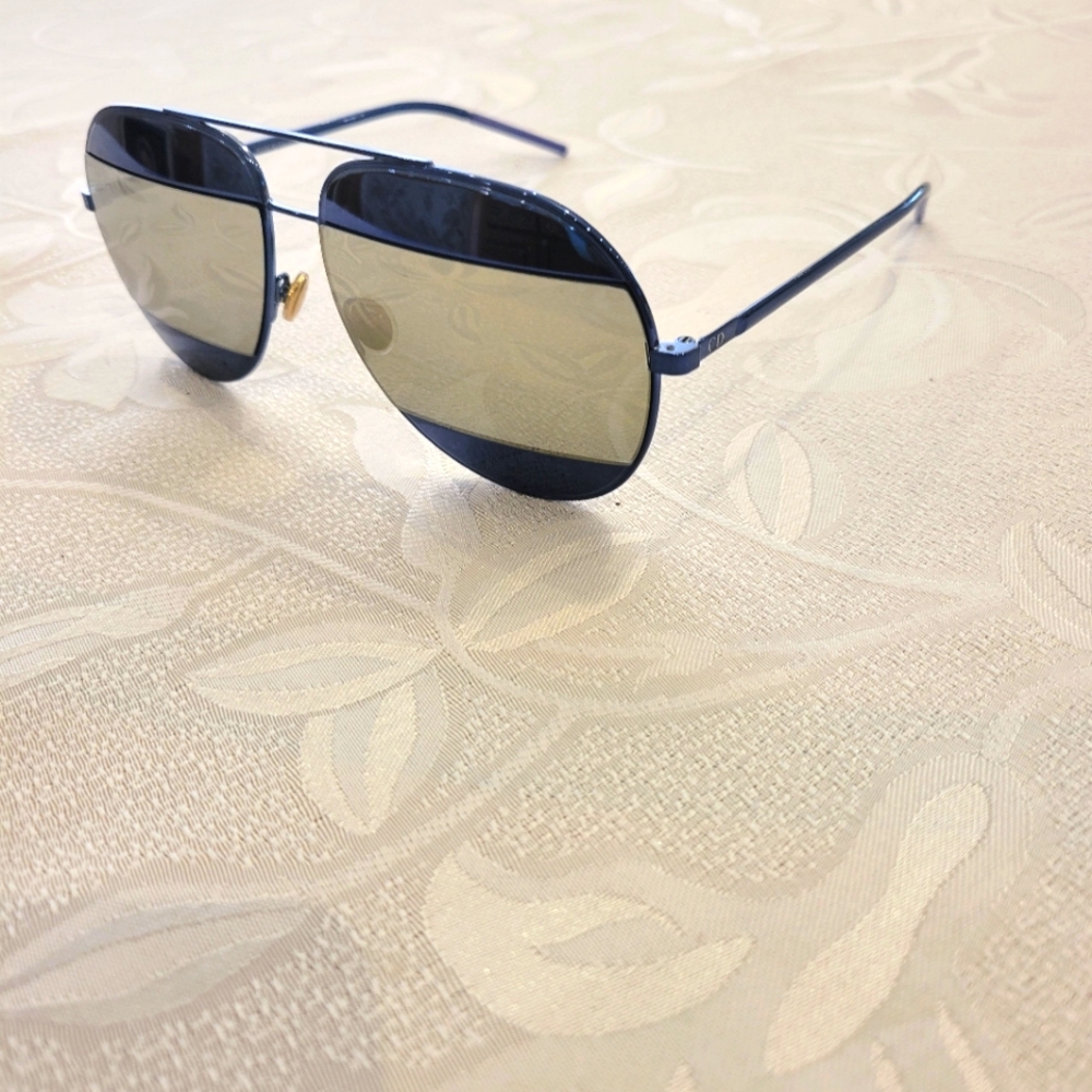 DIOR Stylish/cool Blue Aviator Sunglasses Unisex